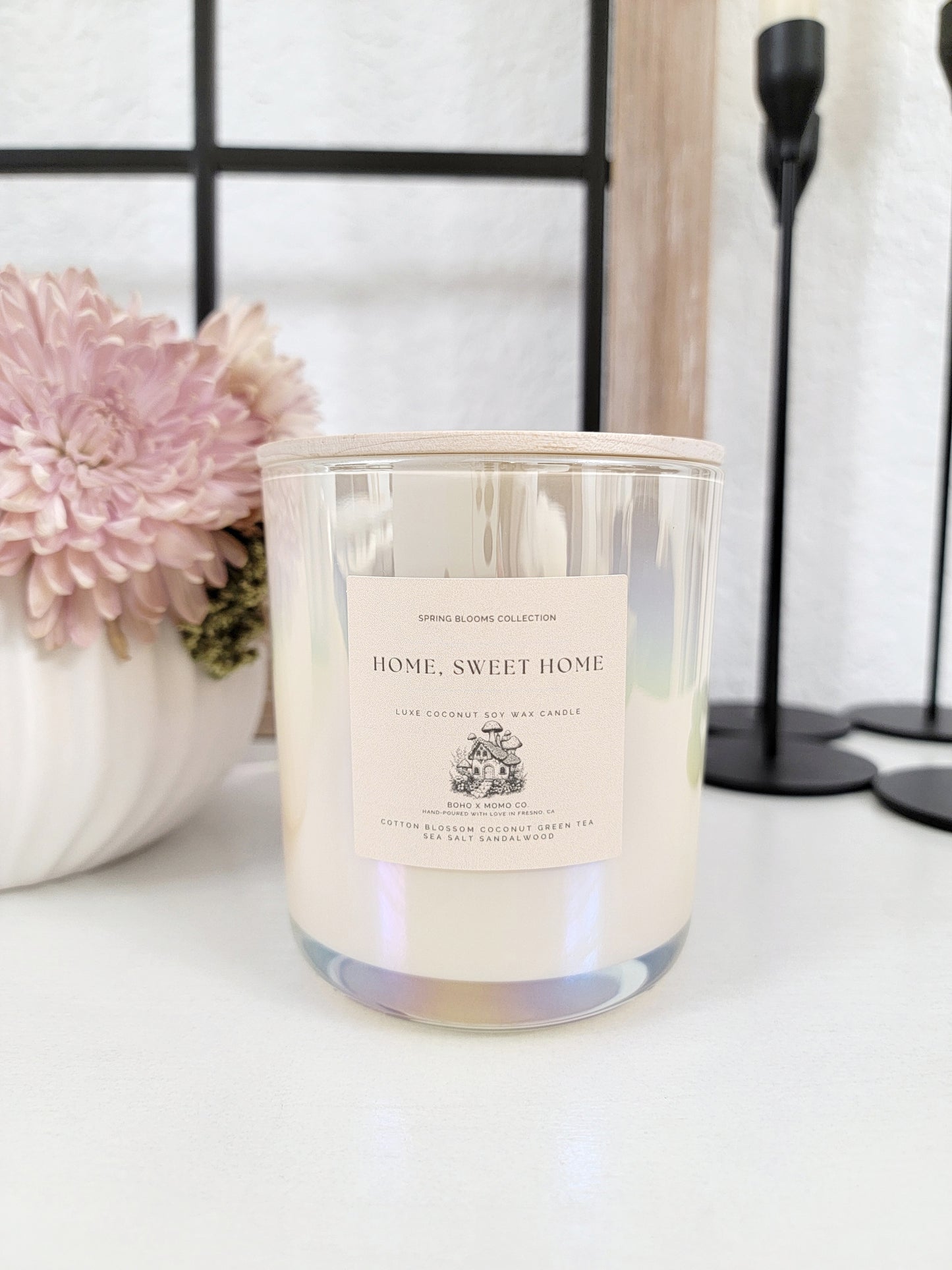 Luxury Coconut Soy Wax Candle - Home, Sweet Home