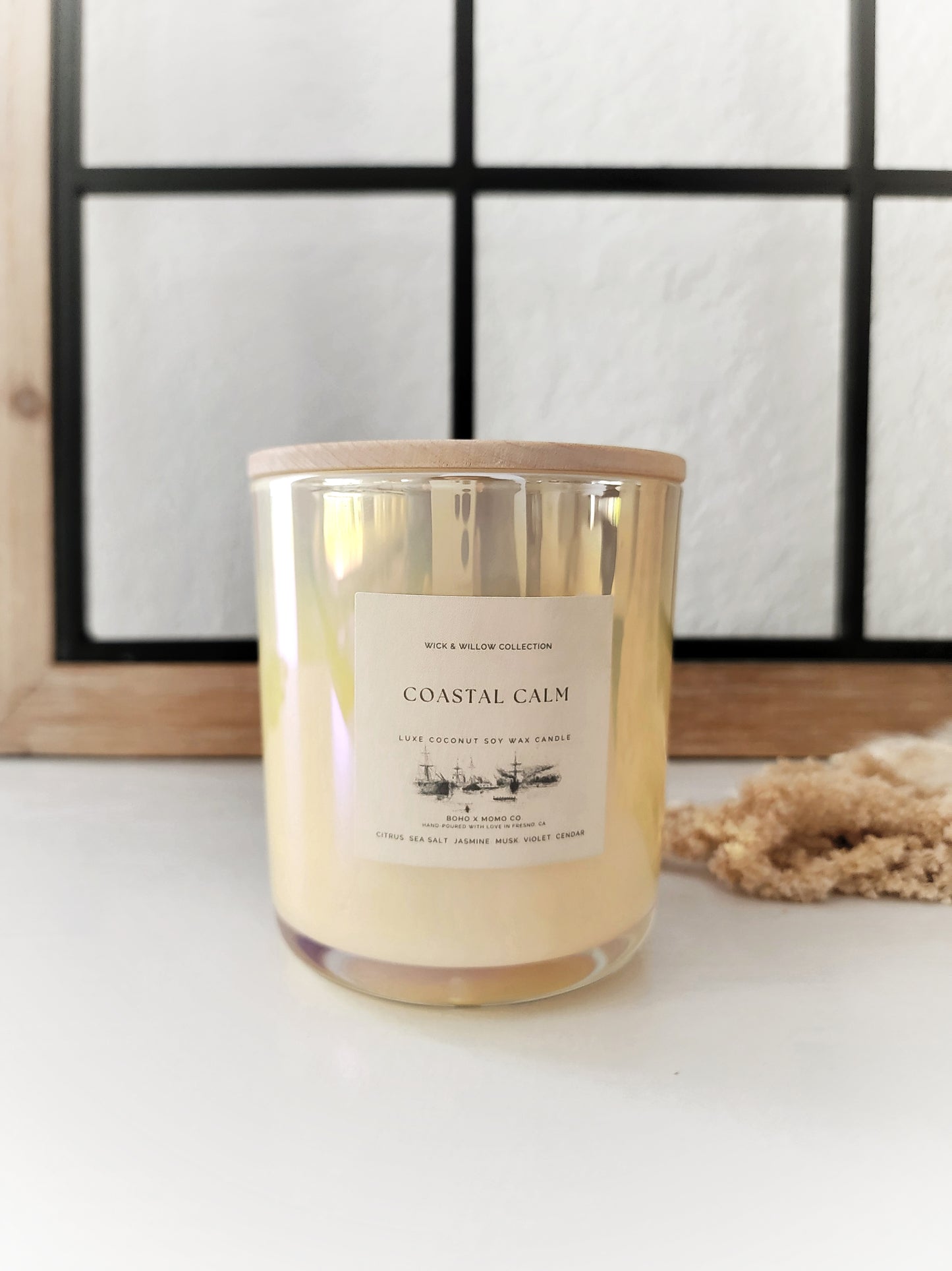 Luxury Coconut Soy Wax Candle - Coastal Calm