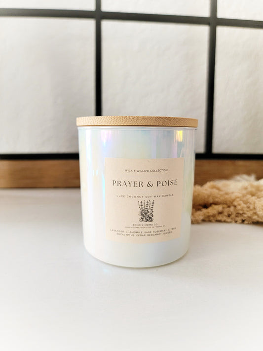 Luxury Coconut Soy Wax Candle - Prayer & Poise