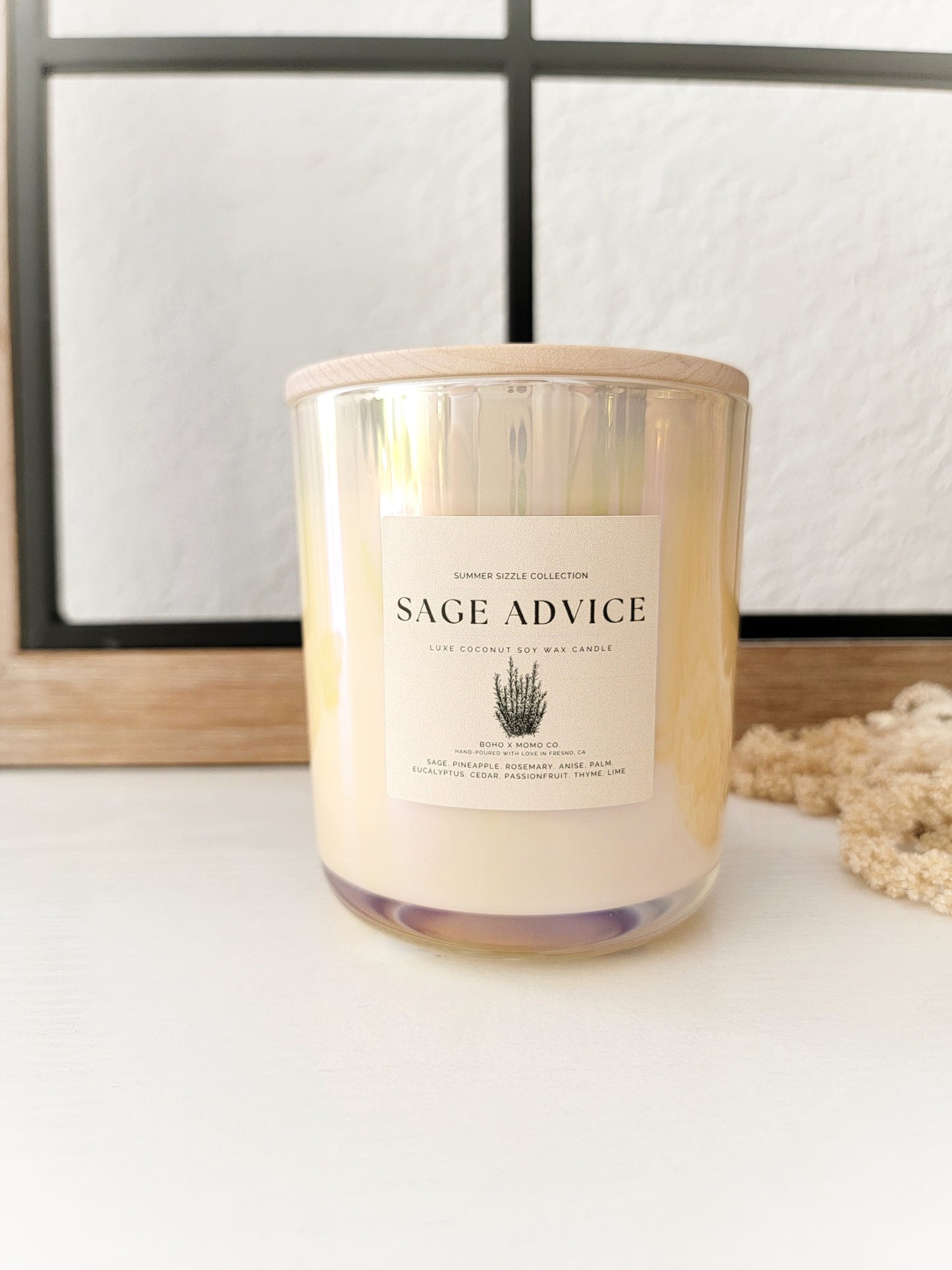 Luxury Coconut Soy Candle - Sage Advice