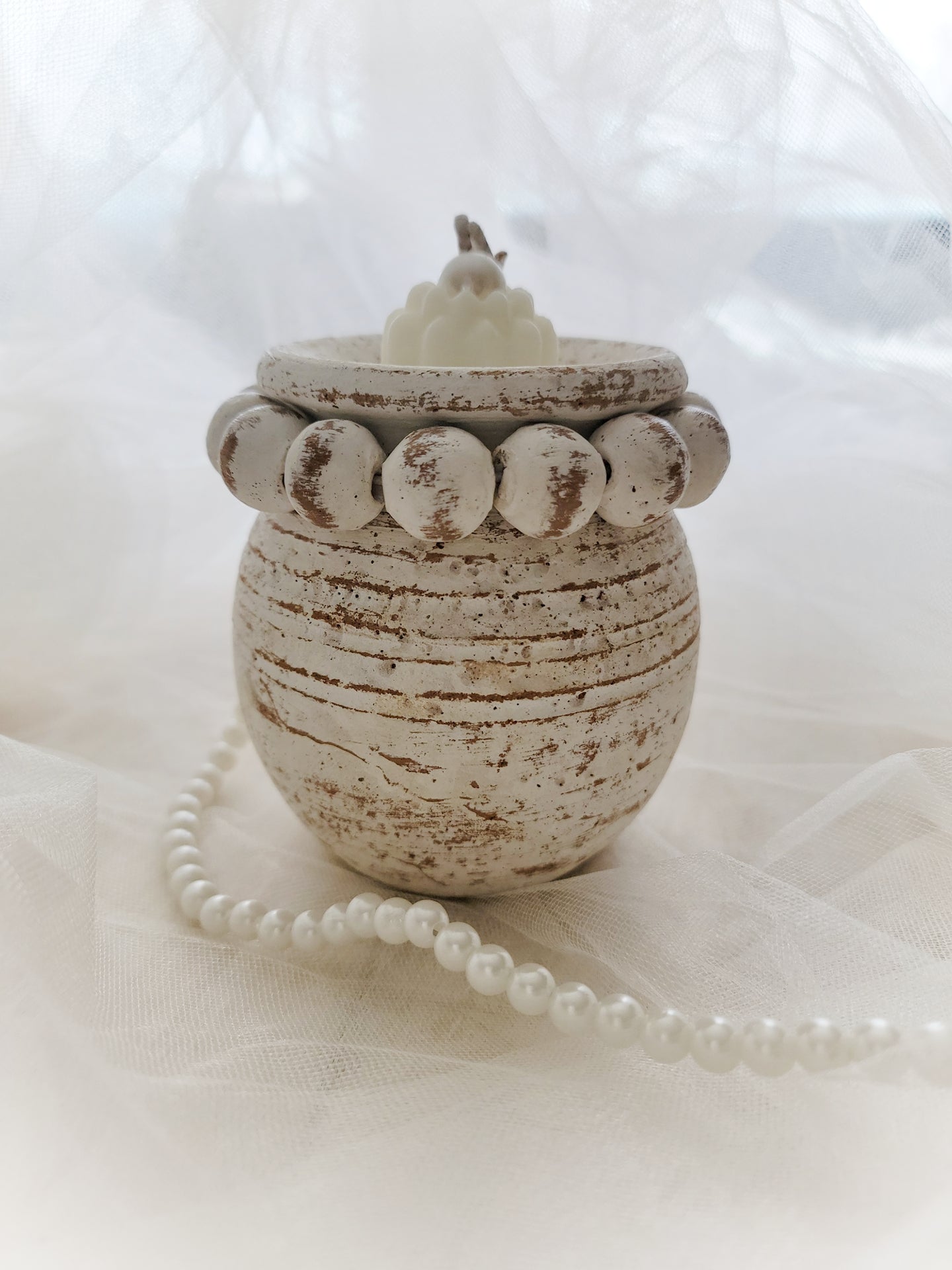 Luxury Coconut Soy Wax Candle - Clay Beadzie Jar