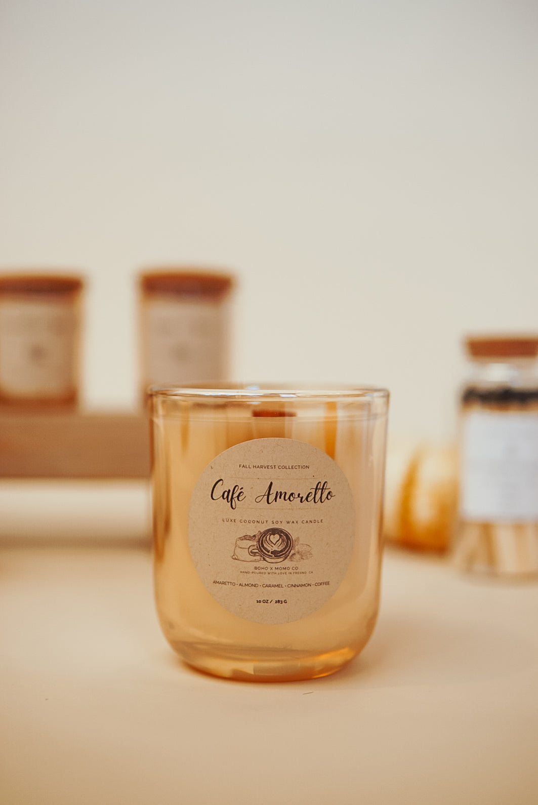 Luxury Coconut Soy Wax Candle - Cafe Amoretto