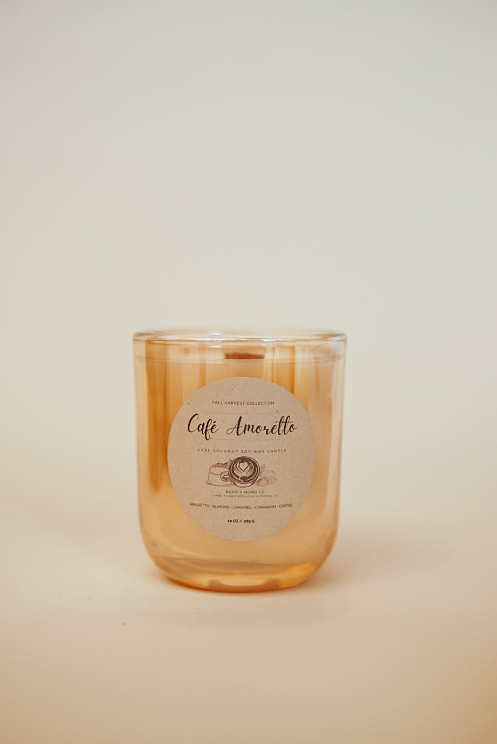 Luxury Coconut Soy Wax Candle - Cafe Amoretto