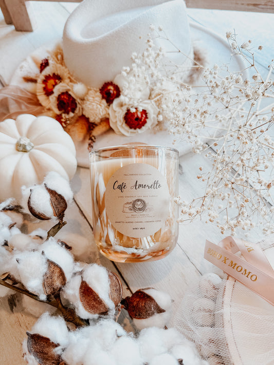 Luxury Coconut Soy Wax Candle - Cafe Amoretto