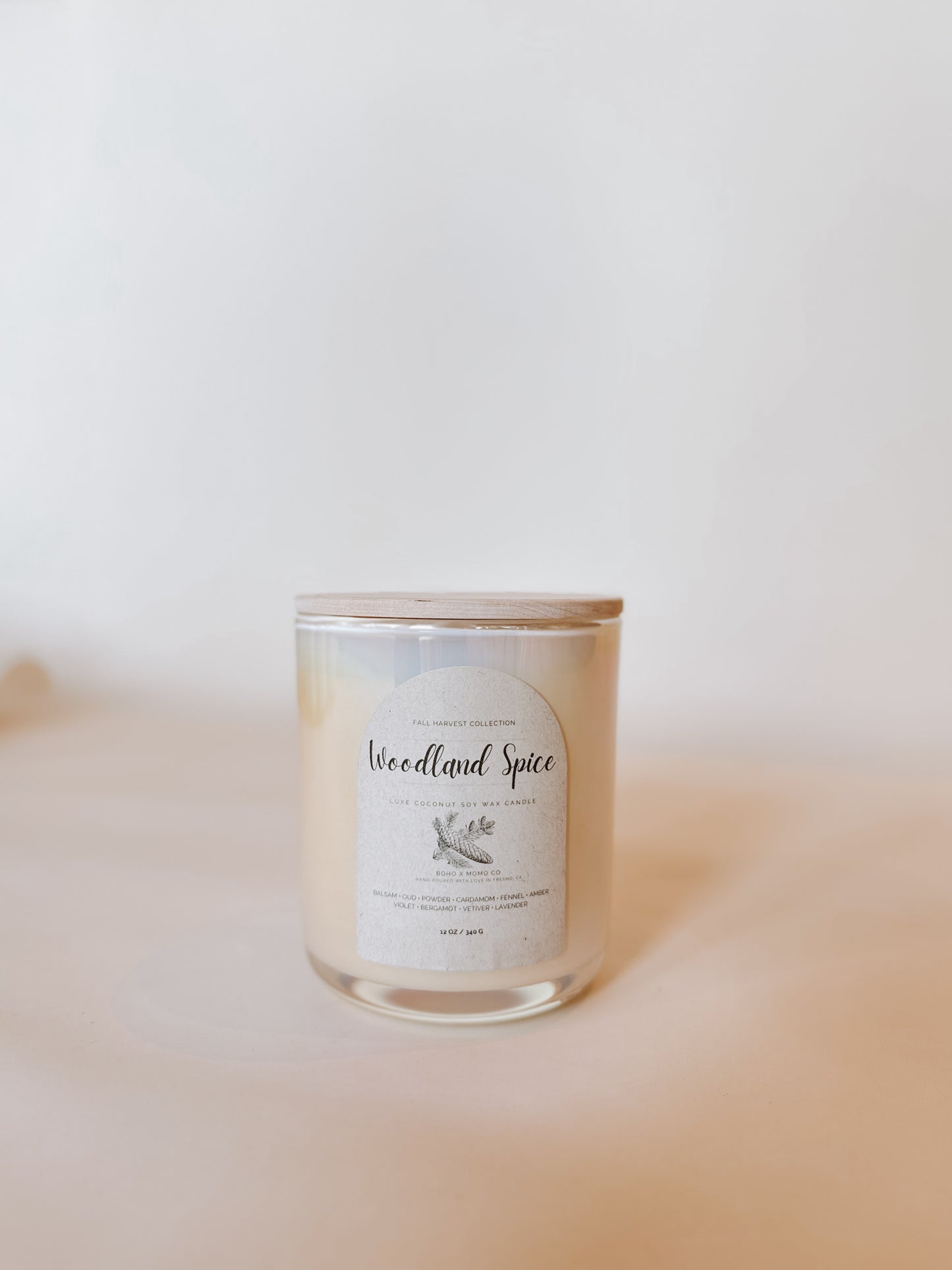 Luxury Coconut Soy Candle - Woodland Spice