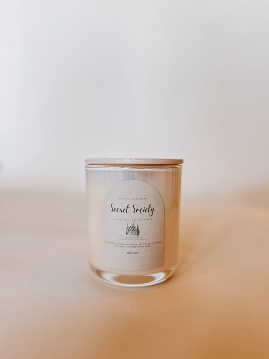 Luxury Coconut Soy Wax Candle - Secret Society